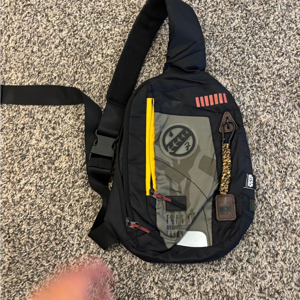 Stylish Black and Gray Men's Sling Bag